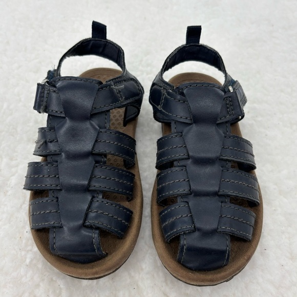 OshKosh B’Gosh FishermanToddler Navy Sandals Size 8 - Picture 3 of 12